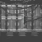 server room with glowing lights